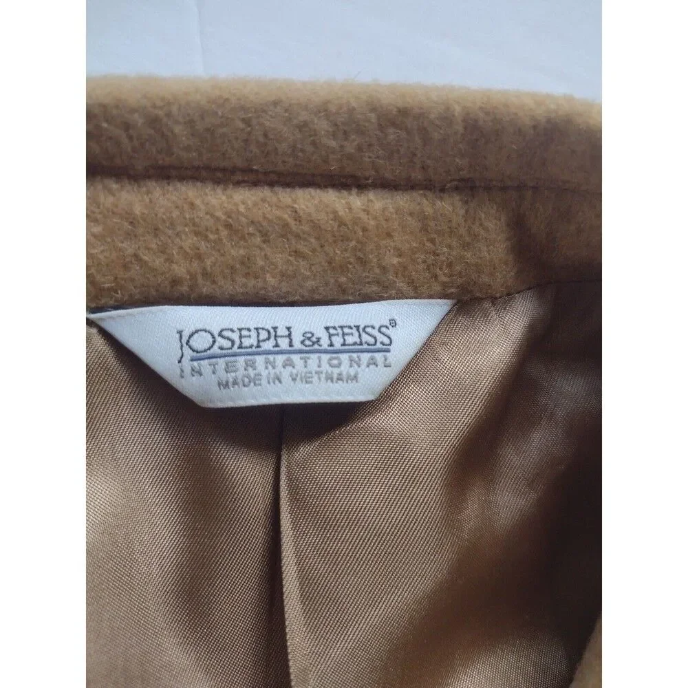 Joseph & Feiss 100% Camel Hair Blazer Sport Coat Jacket Soft Size 39R Career